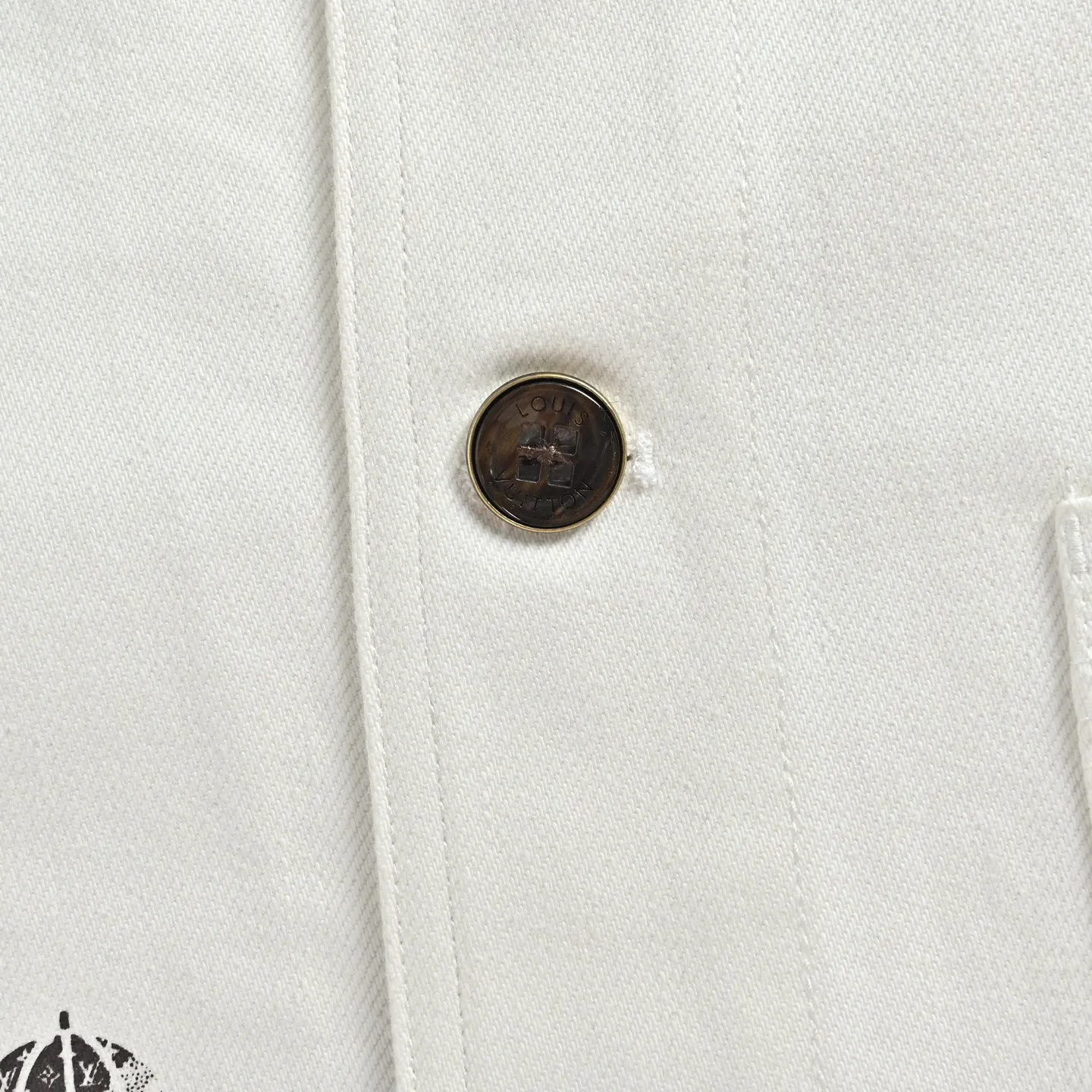 Louis Vuitton/Louis Vuitton Logo Printed Three Pocket Cargo Jacket Jacket